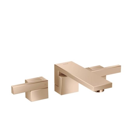 Axor Edge Смеситель для раковины, на 3 отв., с донным клапаном push/open, излив 190мм, цвет: красное золото