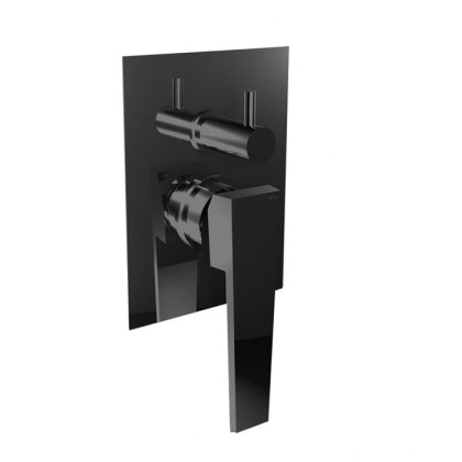 Bongio Stelth Смеситель для ванны, встраиваемый, на 2 выхода, цвет: черный матовый