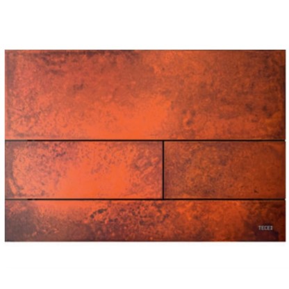 TECEsquare II, панель смыва с двумя клавишами металлическая, цвет: Ржавая сталь