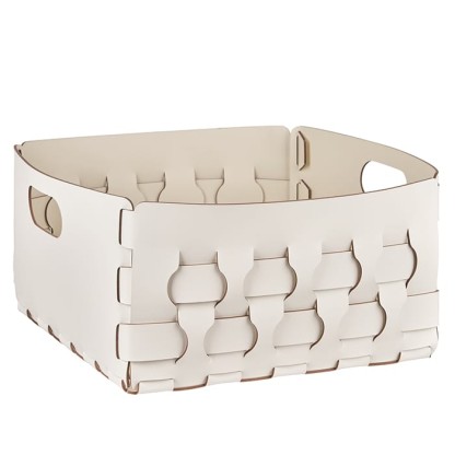 ADJ Корзинка Dubai, 35x35xH20 см., цвет: белый/панна котта