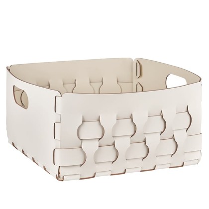 ADJ Корзинка Dubai, 35x35xH20 см., цвет: белый/панна котта