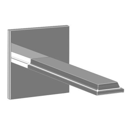 Gessi Eleganza Настенный излив на 1/2” для монтажа с удаленным управлением 46112+46106 (не входит в комплект), цвет: Finox