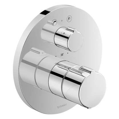 Duravit C.1 Смеситель термостатический для ванны, встраиваемый, с запорным переключателем, цвет: хром