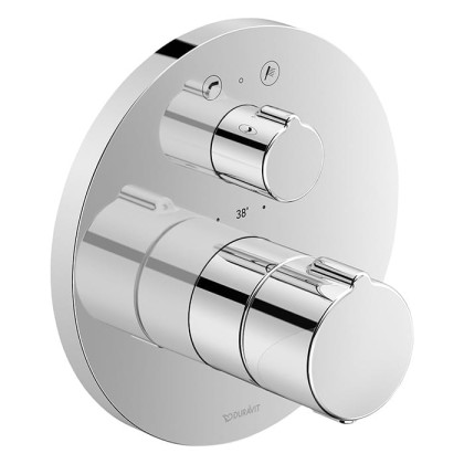 Duravit C.1 Смеситель термостатический для ванны, встраиваемый, с запорным переключателем, цвет: хром