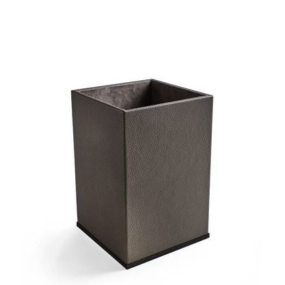 3SC Milano Ведро 20х20хh30см, цвет: коричневая эко-кожа/черный матовый
