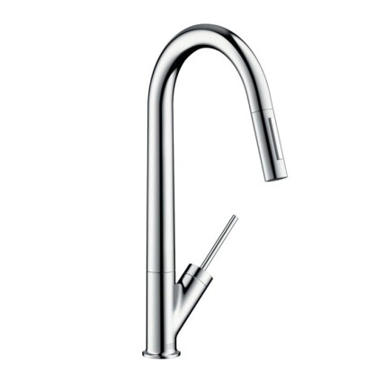 Axor Starck Однорычажный кухонный смеситель, выдвижной спрей, цвет: хром