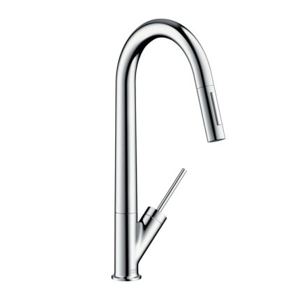 Axor Starck Однорычажный кухонный смеситель, выдвижной спрей, цвет: хром