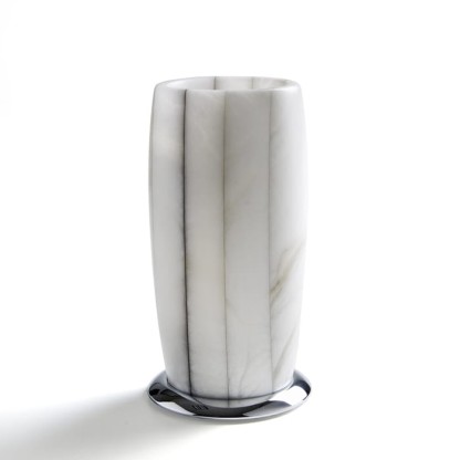 3SC RIGATO Стакан настольный, цвет: натуральный ALABASTRO/хром