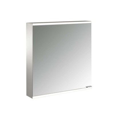 Emco Prime Зеркальный шкаф 60см., с подсветкой LED2 Facelift навесная модель, 1-дверка, IP 20 петли слева, задняя панель  цвет белый