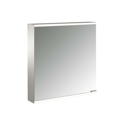Emco Prime Зеркальный шкаф 60см., с подсветкой LED2 Facelift навесная модель, 1-дверка, IP 20 петли слева, задняя панель  цвет белый