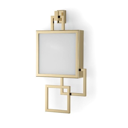 Oasis Vicky Настенный светильник. Матовое стекло и светодиодное освещение, правосторонняя модель, цвет: золото