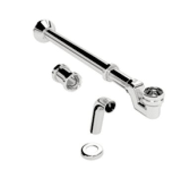 Devon&Devon Сифон для ванны, с удлинителем и патрубоком выпуска в пол, цвет: хром