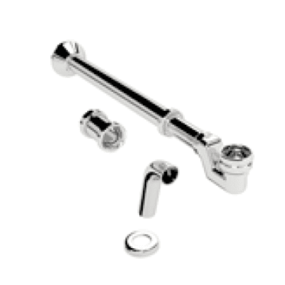 Devon&Devon Сифон для ванны, с удлинителем и патрубоком выпуска в пол, цвет: хром