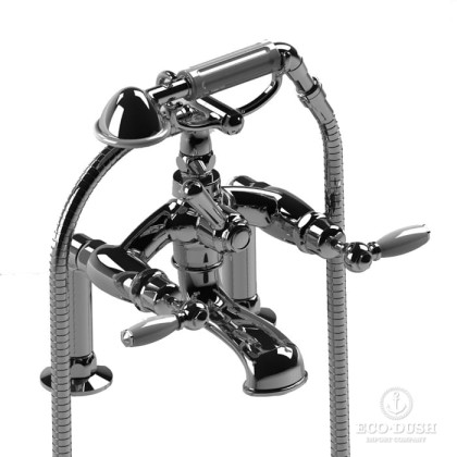 Stella Italica Leve Смеситель на борт ванны на 2 отверстия 3274RG306 с ручным душем, цвет: хром