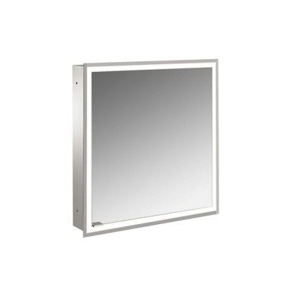 Emco Prime Зеркальный шкаф 60см., с подсветкой LED Facelift встраив. модель, 1-дверка, IP 20 петли справа, задняя панель  цвет белый