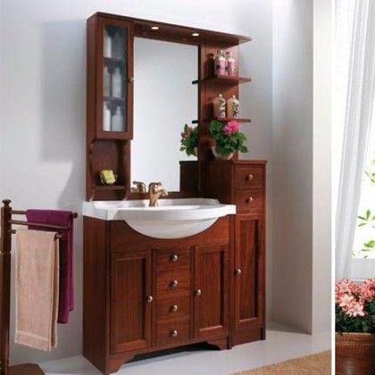 EBAN Eleonora Modular  Комплект мебели напольный 107 см (пенал справа), цвет: noce