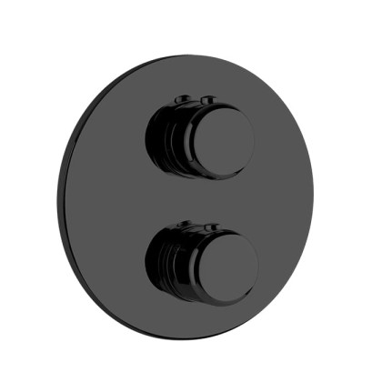 Gessi Goccia Встраиваемый термостат, подключение на 3/4”, с переключателем на 2 выхода, внешняя часть, цвет: black XL