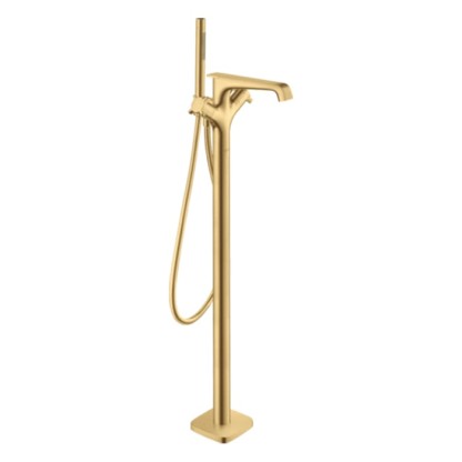Axor Citterio E Смеситель для ванны, напольный, термостатический, с ручным душем, цвет: Шлифованное золото
