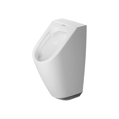 Duravit ME by Starck Писсуар подвесной, Rimless электронный, питание от сети., подача воды сзади, слив горизонтальный, с мушкой, цвет: белый