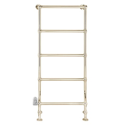 Devon&Devon Baccus 7 Полотенцесушитель электрический 75х15.7хh155.7см, напольный, термостат белый, подключение SX, цвет: светлое золото