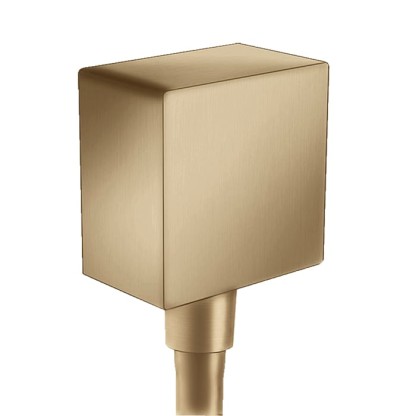 Hansgrohe FixFit Вывод воды для ручного душа с клапаном, цвет: шлифованная бронза