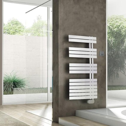 Irsap Soul Полотенцесушитель электрический c контроллером 55хh105.4см,14 трубок, 3 промежутка, подключение справа, длина провода 1,2м, цвет: белый