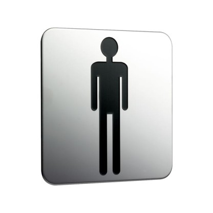 Emco System2 Дверная табличка "мужская", подвесной, цвет: хром