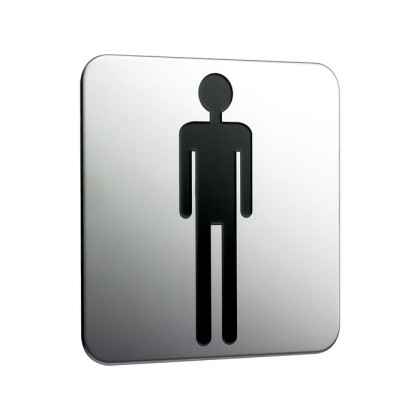 Emco System2 Дверная табличка "мужская", подвесной, цвет: хром