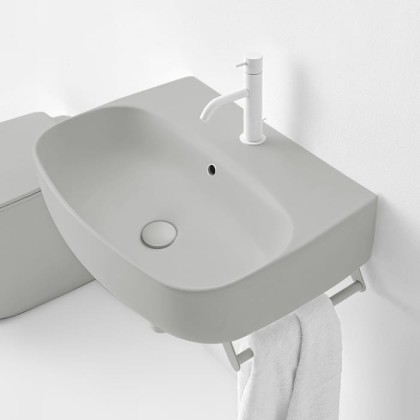 Kerasan Nolita Раковина 60х45 см, 1 отв., подвесная/накладная, цвет: Grigio matt