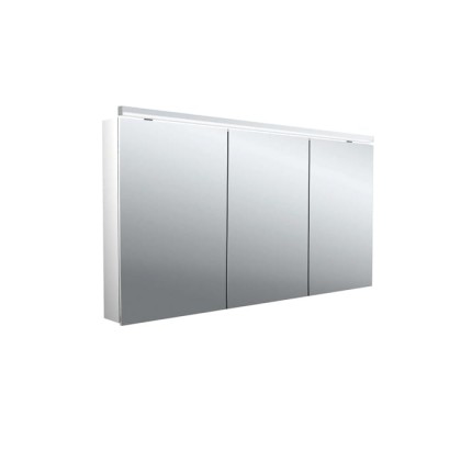 Emco Flat II Зеркальный шкаф 140см., с подсветкой Classicleuchte, навесная модель, с подсв. для раковины, 3 дверки