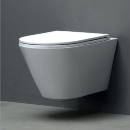 AZZURRA FORMA Унитаз подвесной безободковый  54х37х34см с сиденьем soft close антигрязевое покрытие, цвет: белый