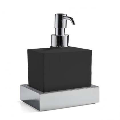 3SC SK 3.0 Дозатор подвесной, композит Solid Surface, цвет: чёрный/хром
