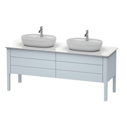 Duravit Luv База напольная 178.8x57х74.3см., с 2 выдв. ящиками, каменной столешницей и раковинами, цвет: светло-голубой шелковисто-матовый