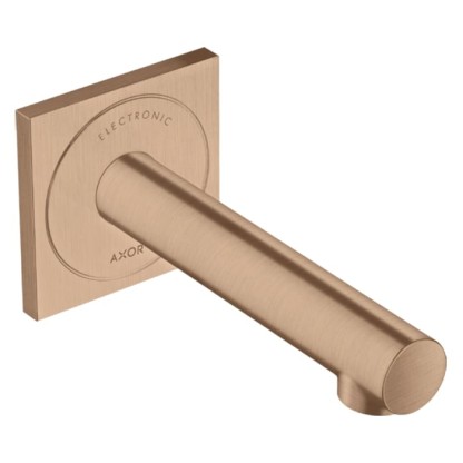 Axor Uno Смеситель для раковины, встраиваемый, излив: 16.1см., электронный, цвет: шлифованное красное золото