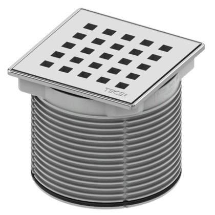 TECEdrainpoint S quadratum Декоративная решетка 100х100 мм с монтажым элементом, сталь