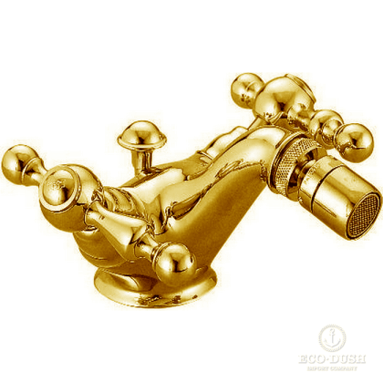 CISAL Arcana America Смеситель для биде на 1 отверстие, с донным клапаном, цвет:  золото