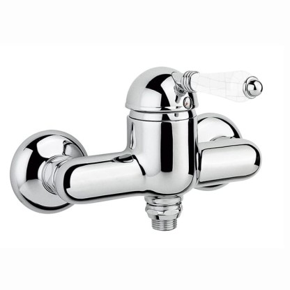 Nicolazzi P.m. Blanc A Смеситель для душа однорычажный, вывод снизу 1/2", ручки состаренная керамика, цвет: хром