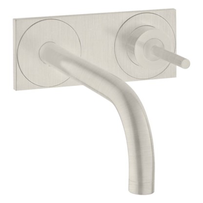 Axor Uno? Смеситель для раковины, встраиваемый, излив: 16.5см., с панелью, цвет: сталь