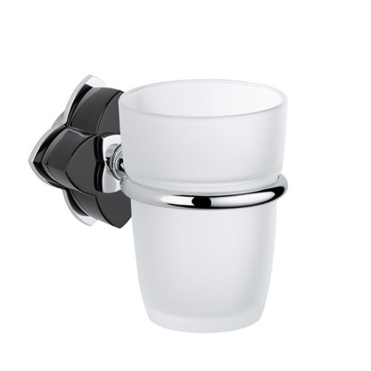 THG P?tale de cristal noir Стакан, подвесной, цвет: хром/черный хрусталь