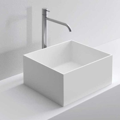 NOORTH milldue edition Раковина 45х38х19 см, без отв., накладная, цвет: белый