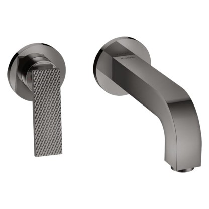 Axor Citterio Смеситель для раковины, встраиваемый, излив: 22см, с текстурой, цвет: полированный черный хром