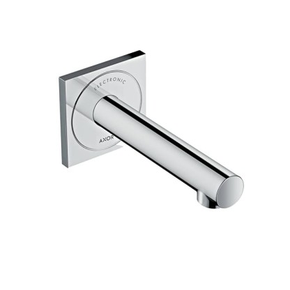 Axor Uno Встраиваемый электронный смеситель для раковины, на 1 отв., излив: 160мм, питание от сети, внешняя часть, цвет: хром