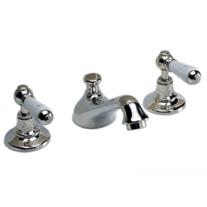 Devon&Devon Dandy Смеситель для раковины, 3 отв., с донным клапаном, цвет: никель блестящий