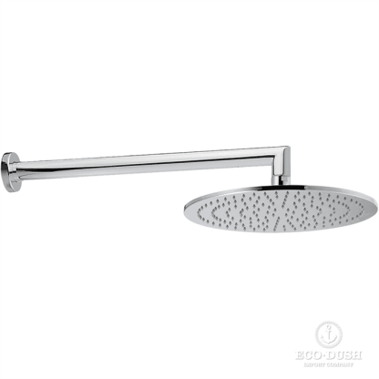 HUBER Harlock Верхний душ D250 мм с настенным держателем L290 мм, цвет: хром,