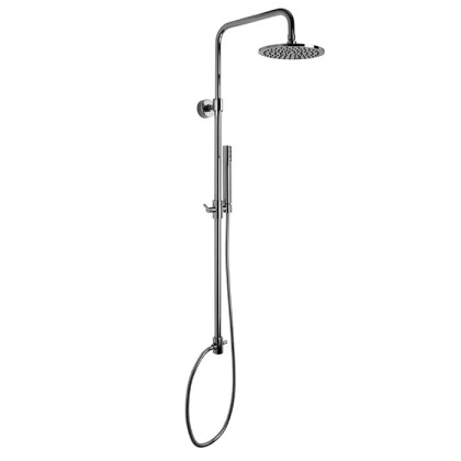 Carlo Frattini Wellness Душевая стойка с переключателем, верхним душем ? 250 мм. из латуни, ручным душем и шлангом 1500 мм., цвет: хром