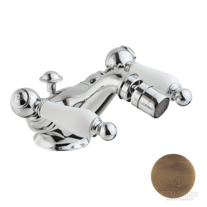 CISAL Arcana Toscana Смеситель двухвентильный для биде на 1 отверстие с донным клапаном, цвет: бронза