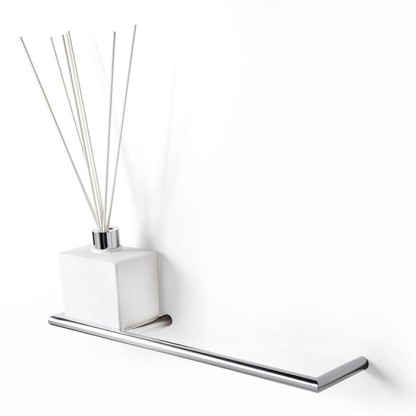 3SC Guy Полотенцедержатель и ароматический диффузор, 40см., слева, подвесной, композит Solid Surface, цвет: белый матовый/хром