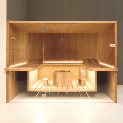 Effegibi Air 105 Corner Сауна 247x182x213см, угловая DX, цвет: осина термообработанная