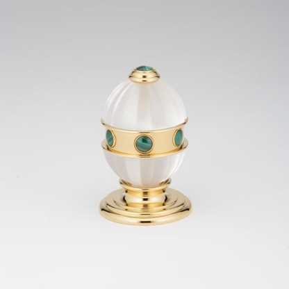 THG Amboise Malachite Вентиль смесителя для раковины, вставки малахит, цвет: полированное золото