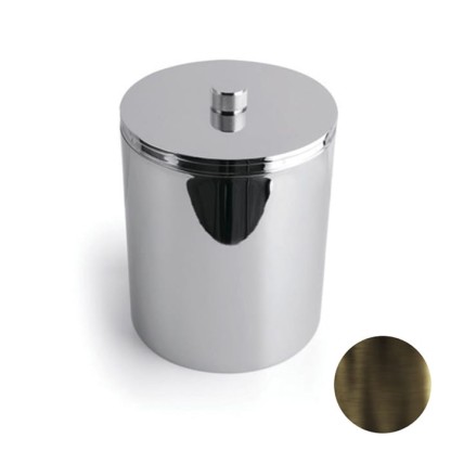 Bertocci Officina 01 Ведро мусорное с крышкой d200xh250 мм, цвет: темная бронза